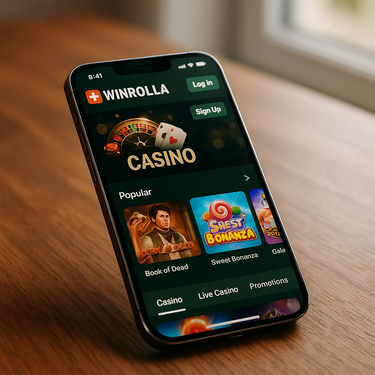 Winrolla Casino Mobile Interface - Responsive Design